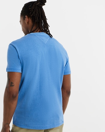 Tommy Jeans Short Sleeve Regular Waving Flag T-Shirt - Blue