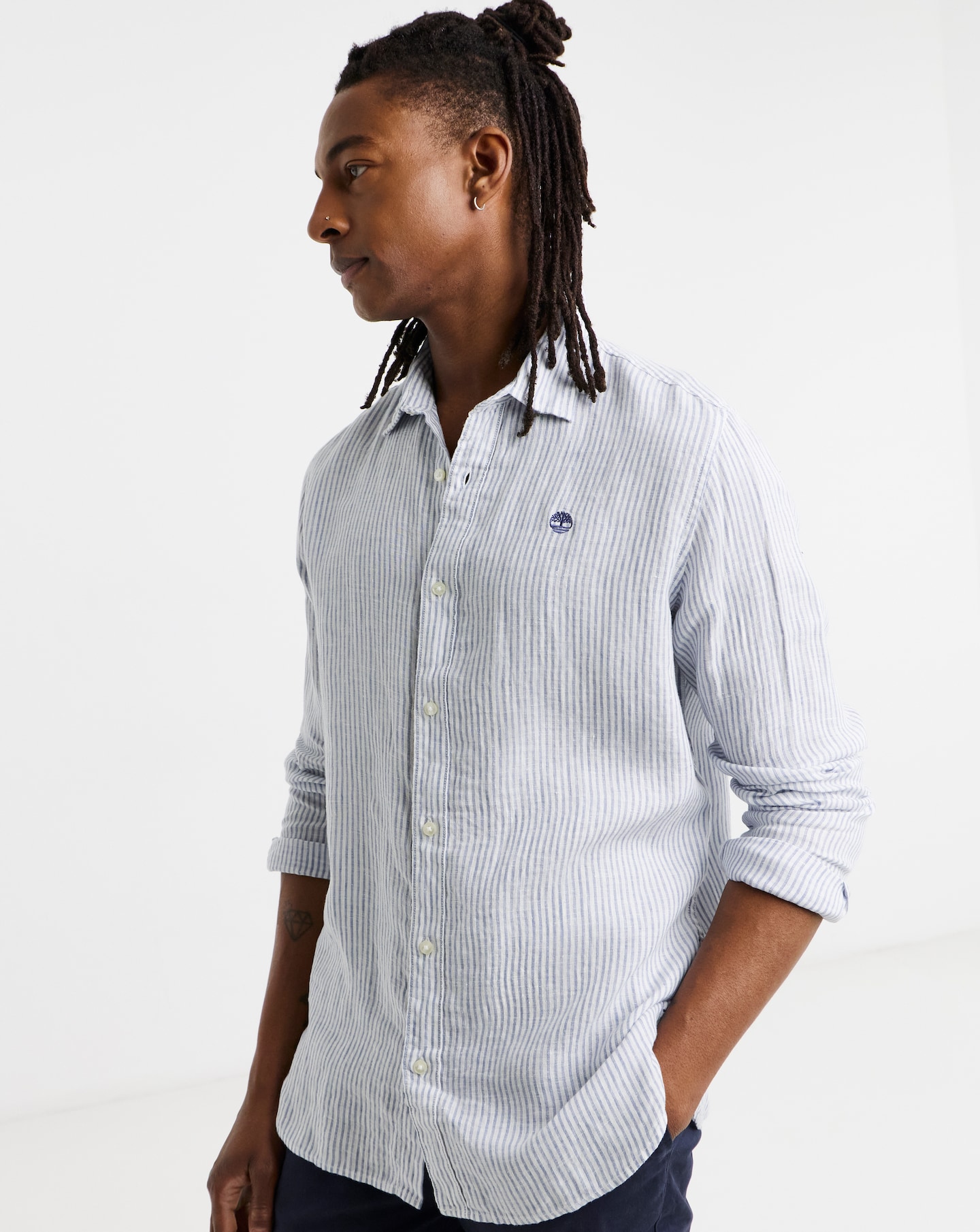 New In - Timberland Linen Striped Shirt