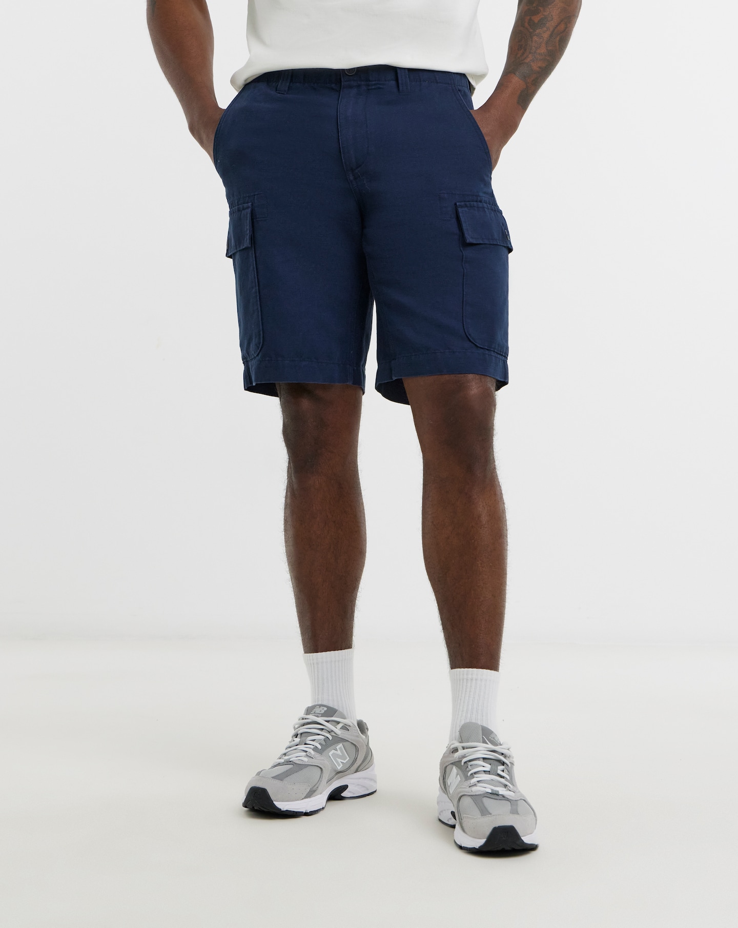 New In - Timberland Cotton Linen Cargo Short