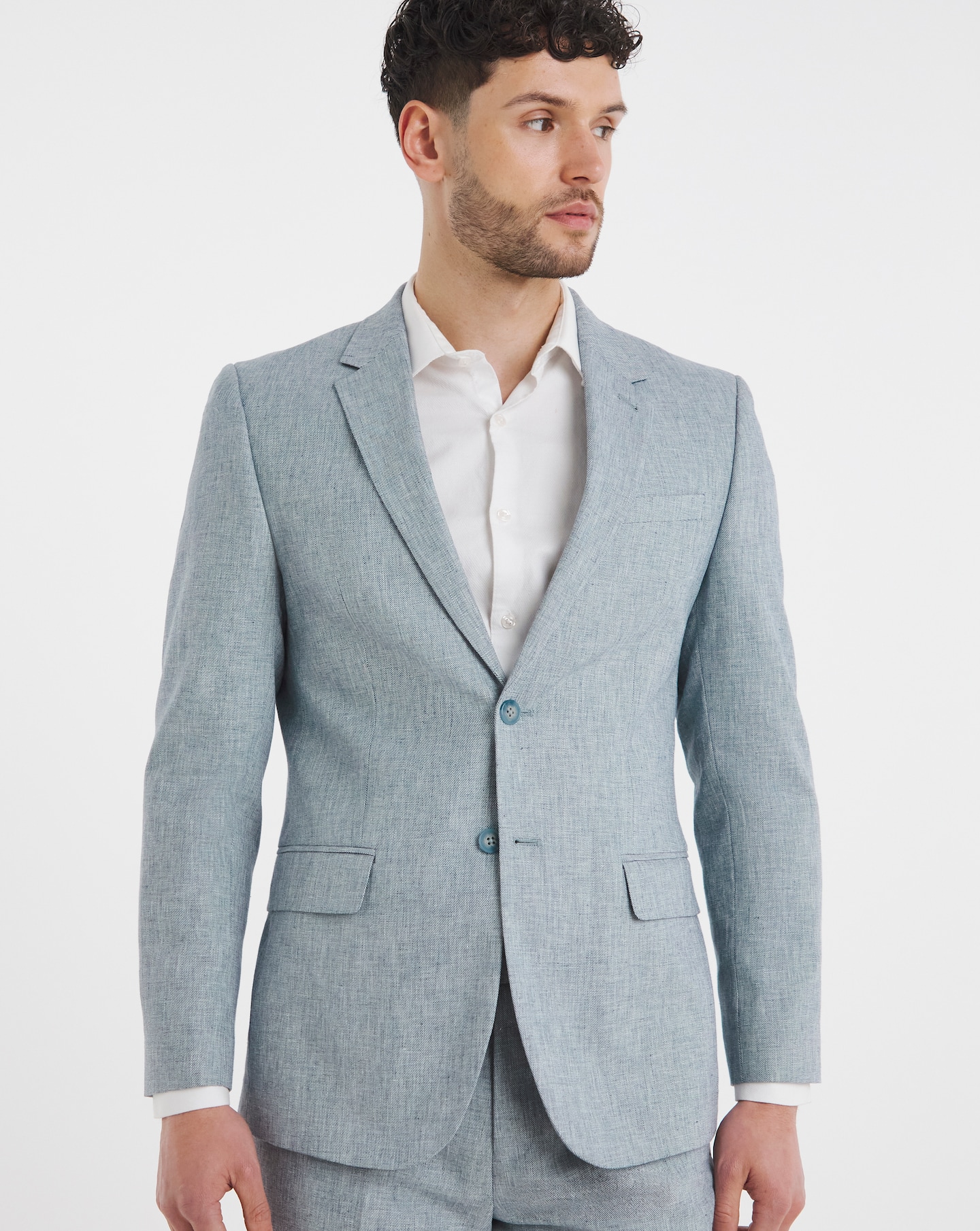 Linen Blend Suit Jacket