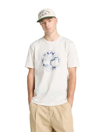 Timberland Tree Logo Lake House Graphic Tee