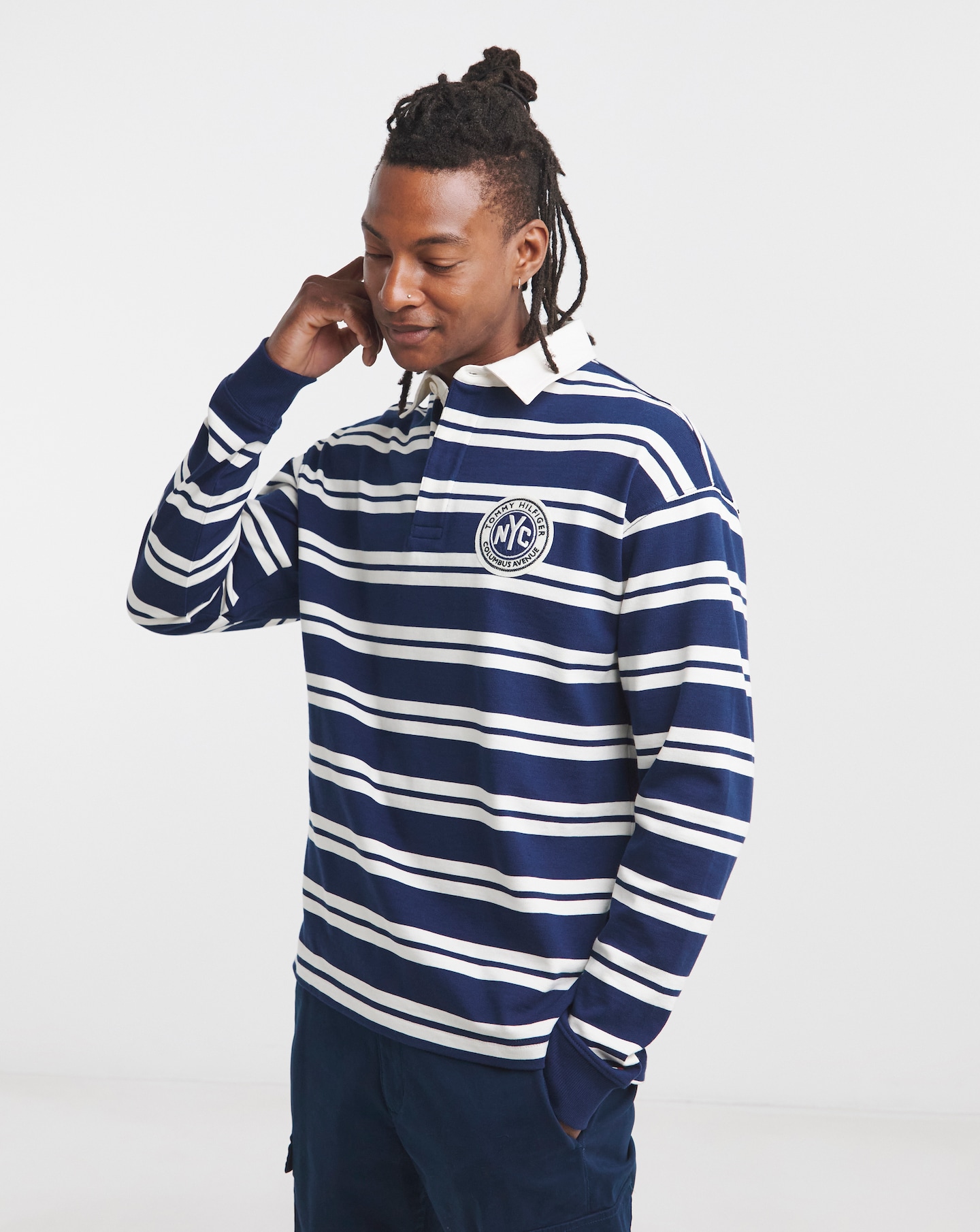 Tommy Hilfiger Stripe Badge Rugby - Navy
