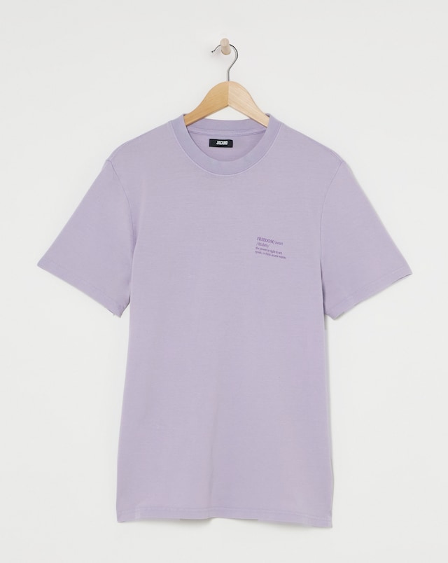 Acid Wash Printed Graphic T-Shirt