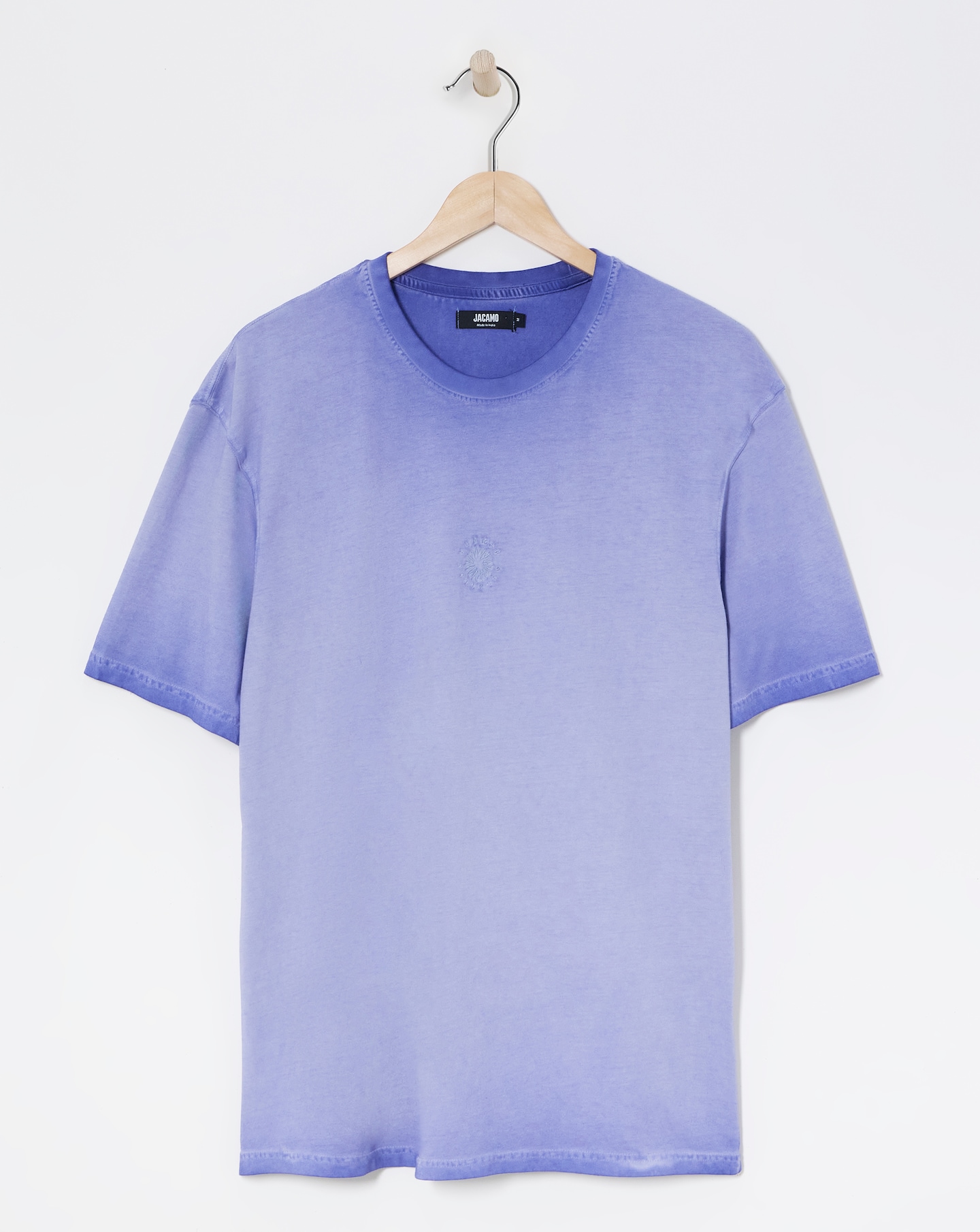 Oil Wash Relaxed Fit Embroidered T-Shirt