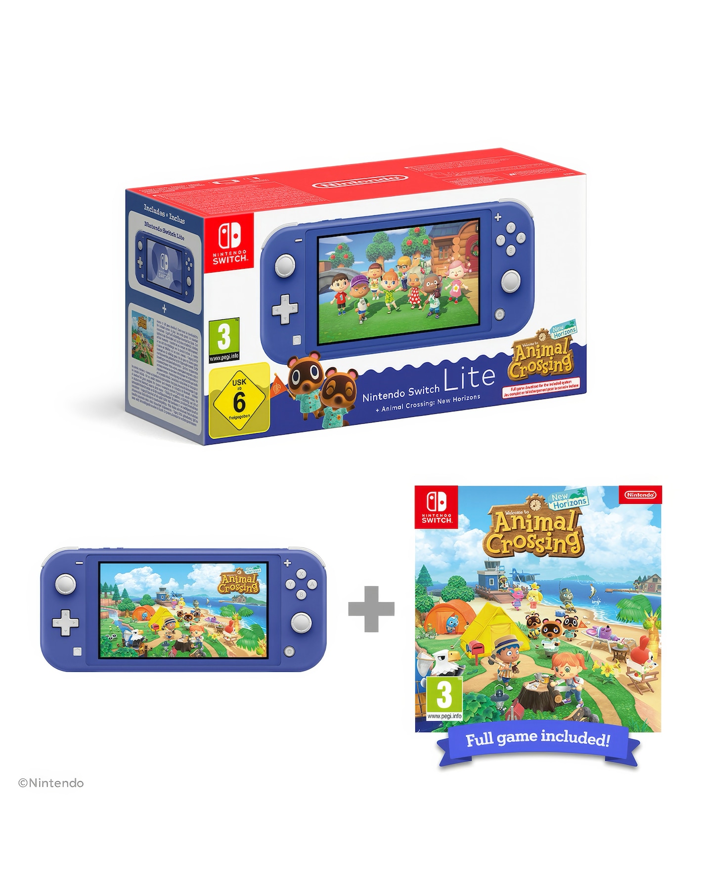New In - Switch Lite Blue + Animal Crossing