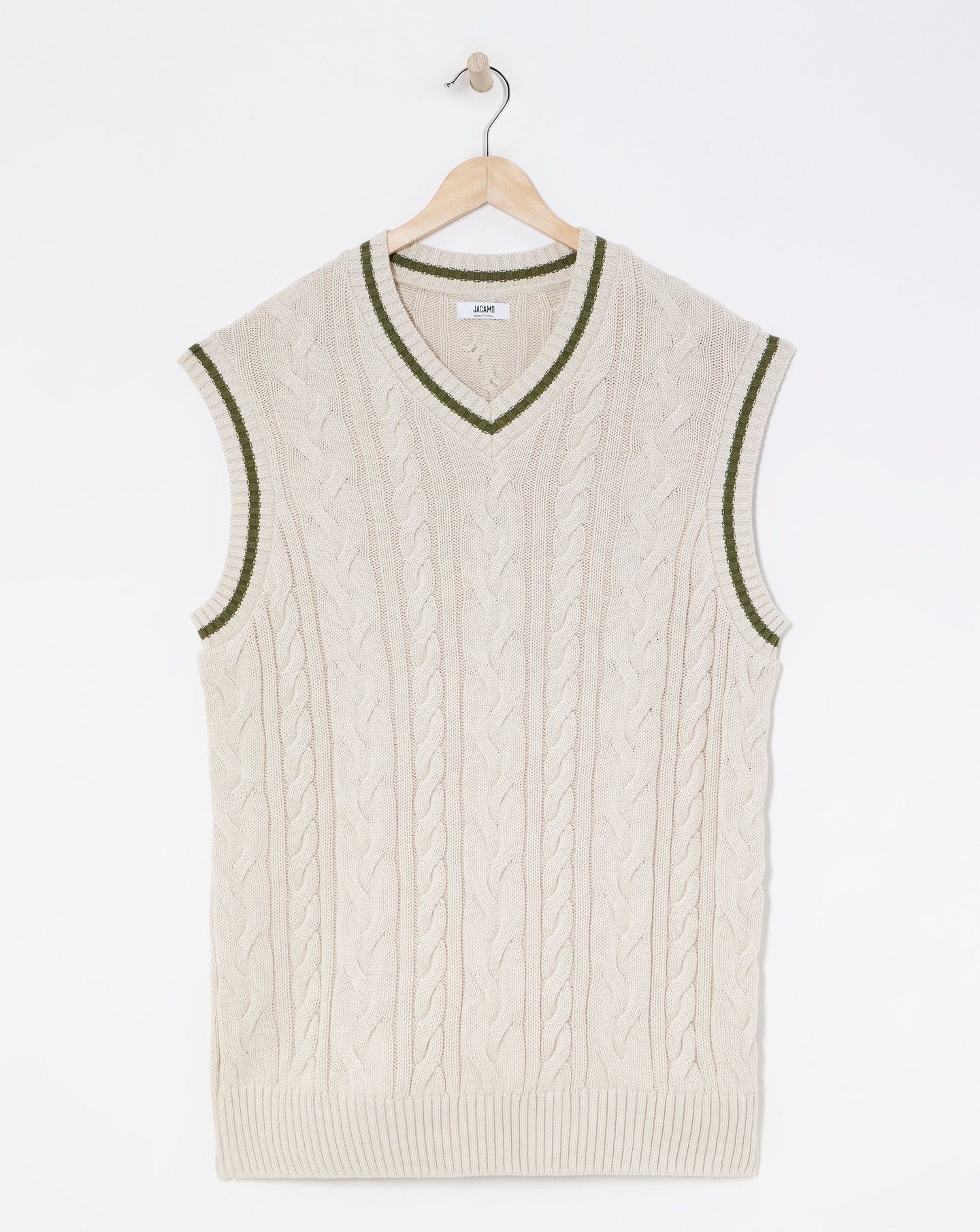 Stone Cable Knitted Sweater Vest