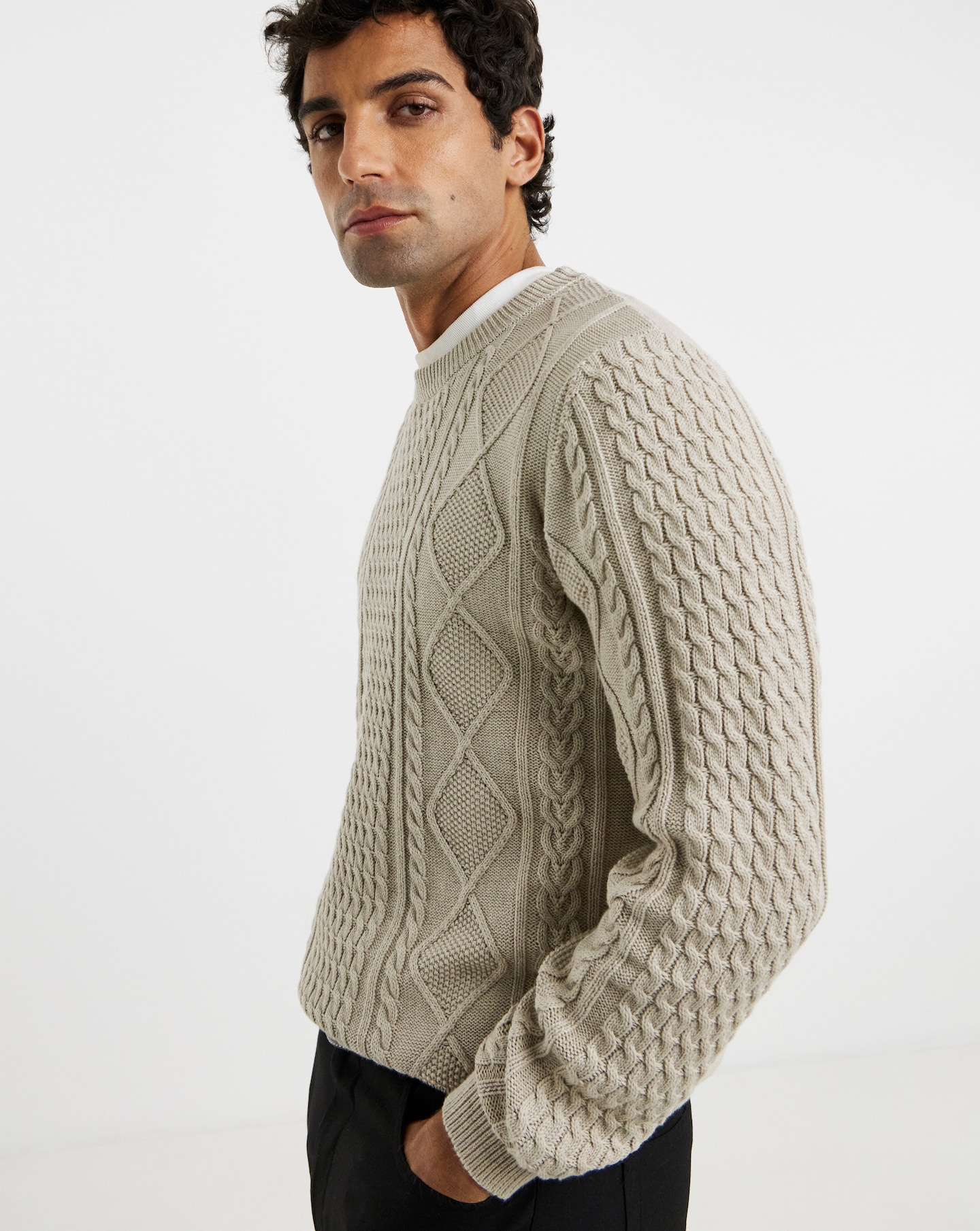 Cable Crew Neck Jumper