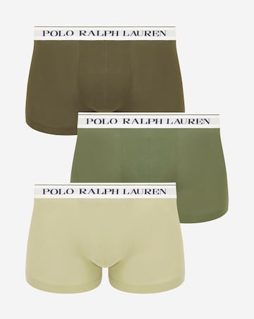 Polo Ralph Lauren Olive 3 Pack Contrast Waistband Trunks