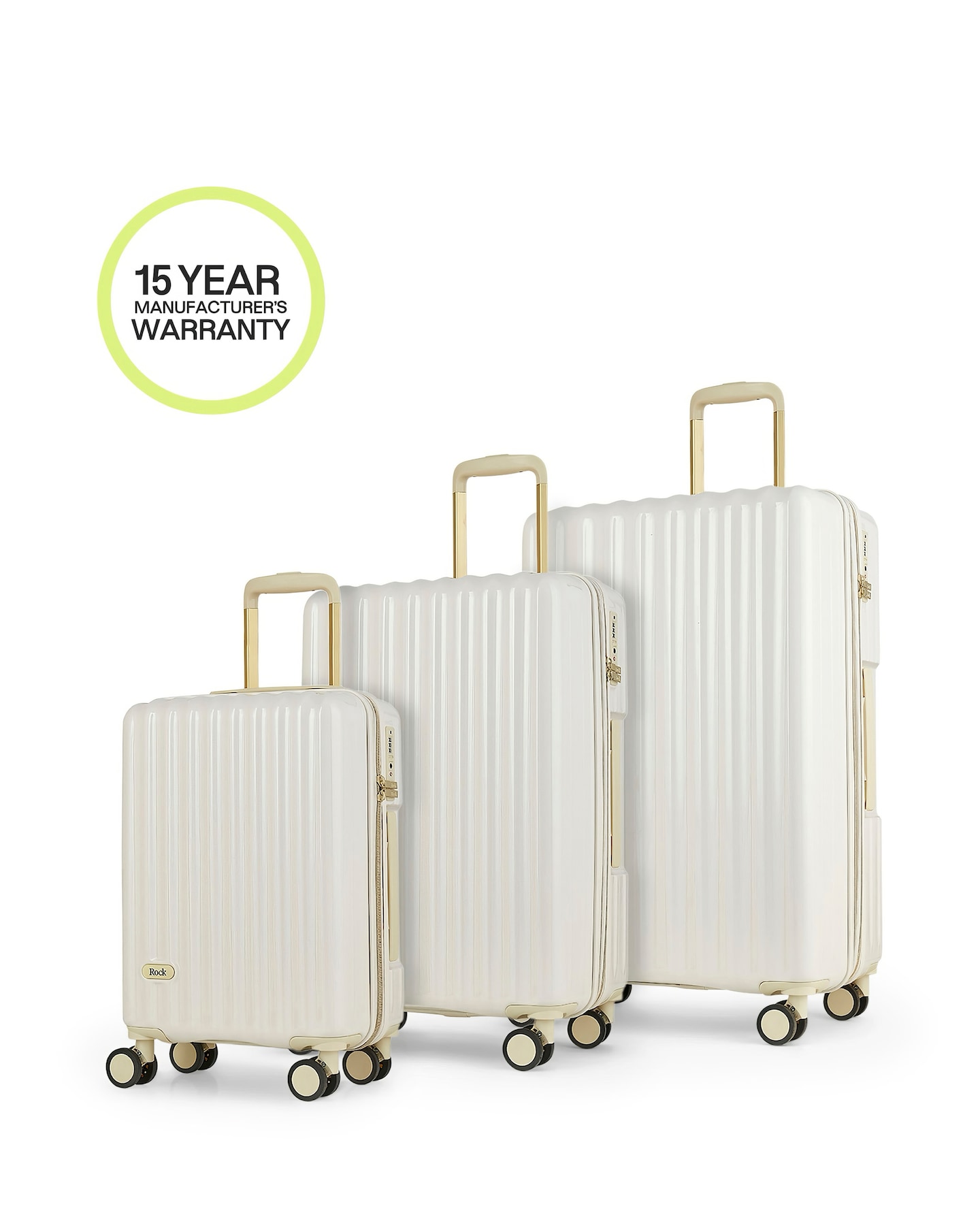 New In - Rock Primrose 3pc Suitcase Set