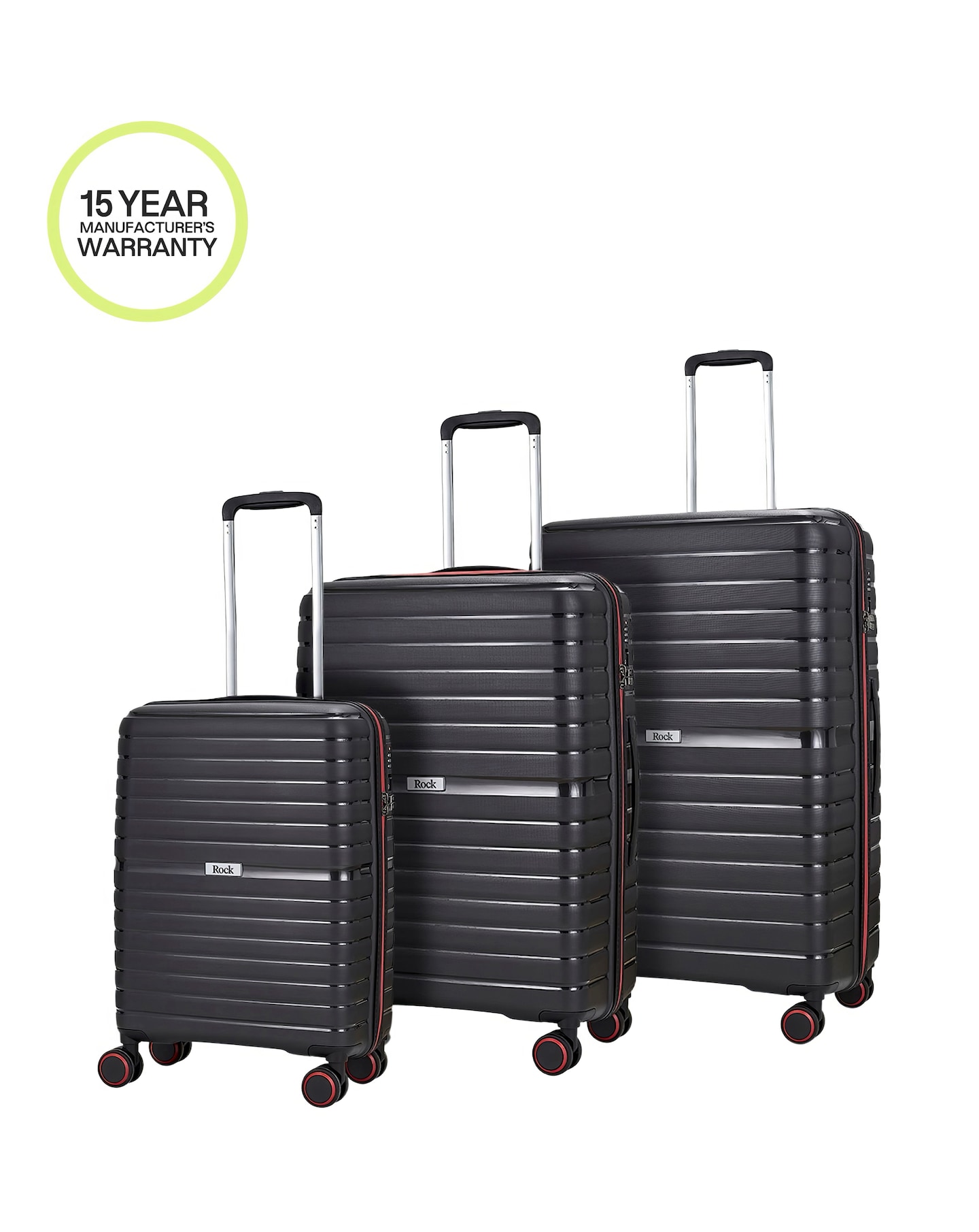 Rock Hydra-Lite 3pc Suitcase Set