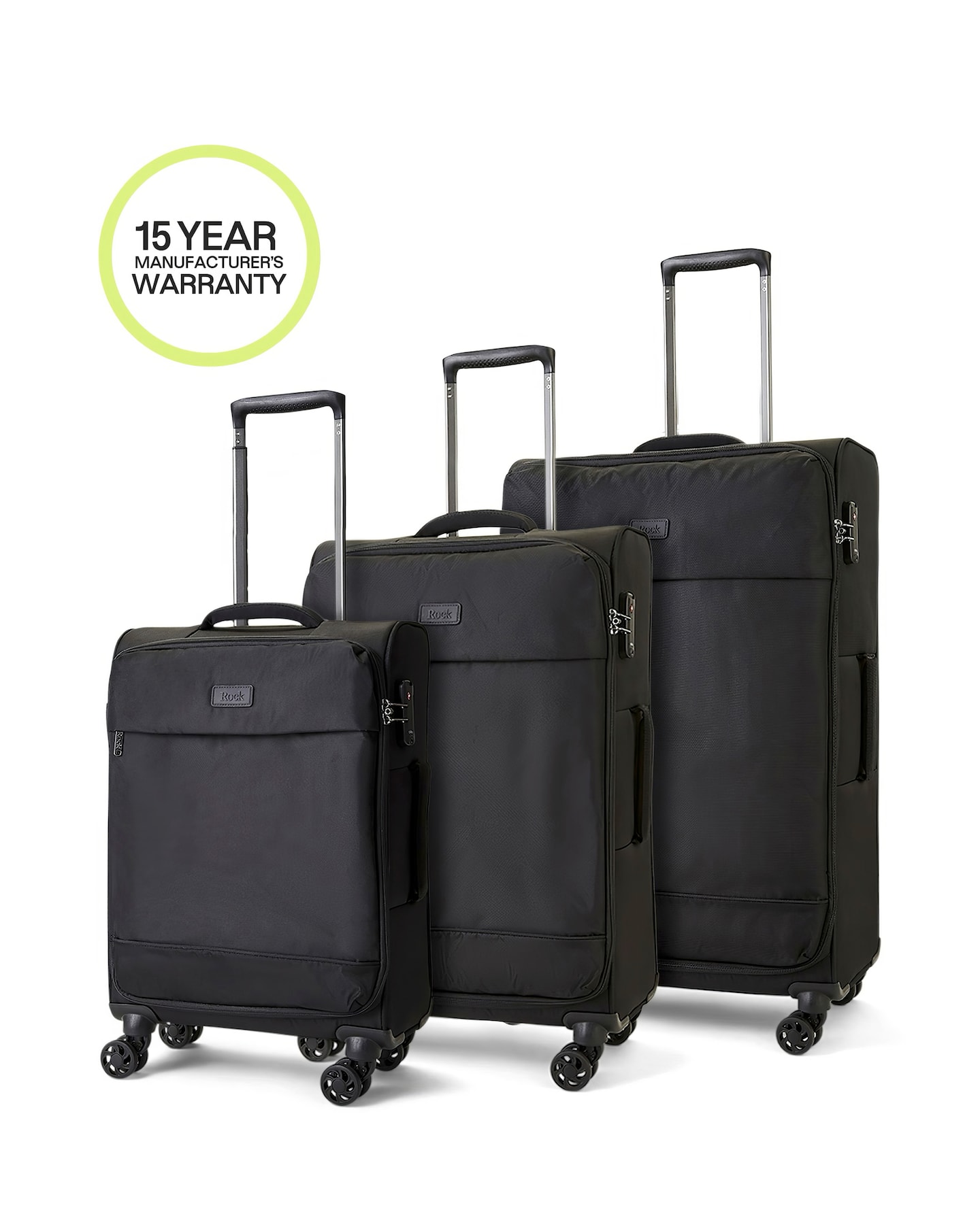 Rock Paris 3pc Suitcase Set