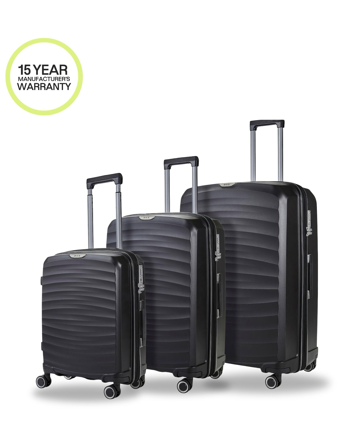 Rock Sunwave 3pc Suitcase Set