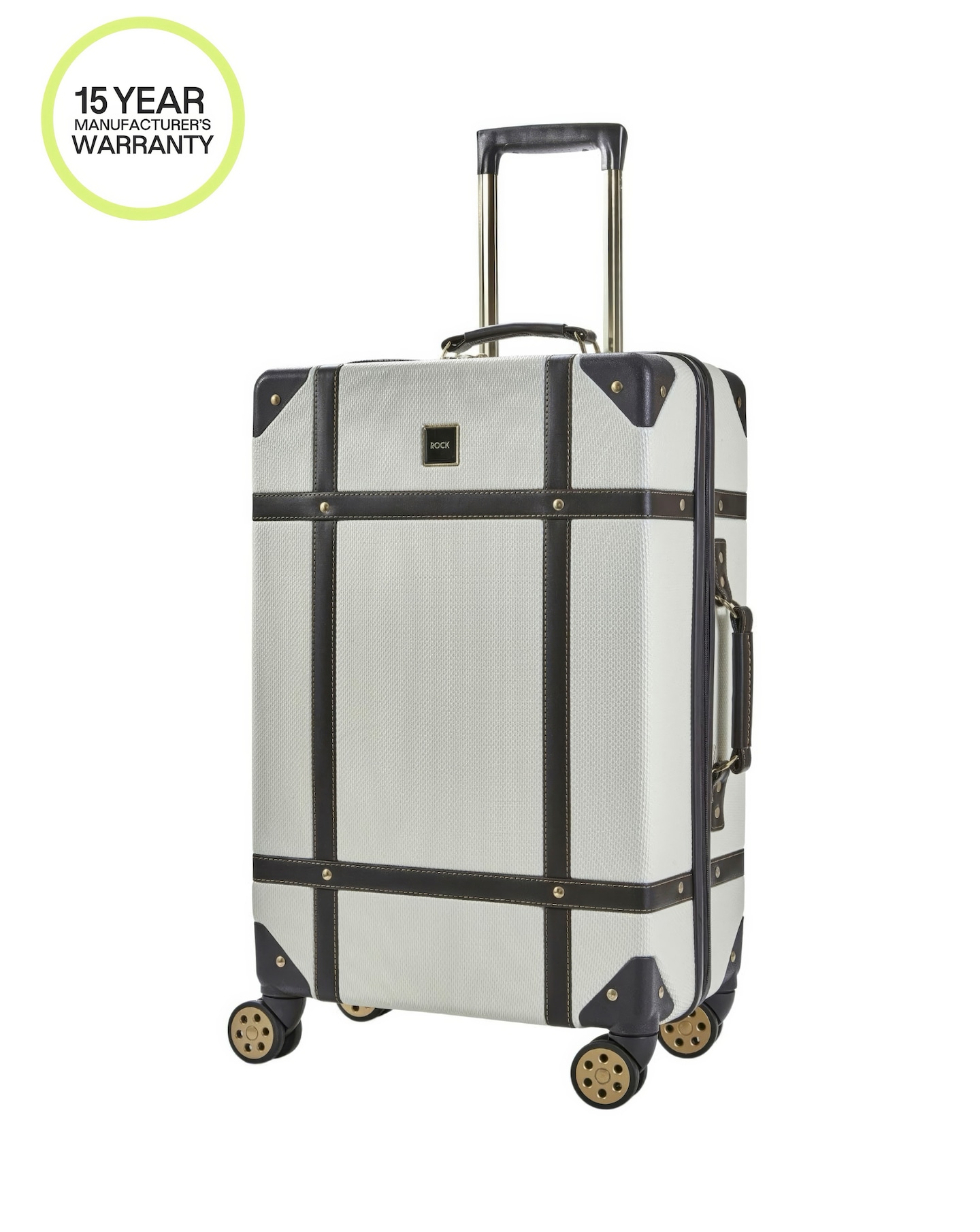 Rock Vintage Medium Suitcase - Cream