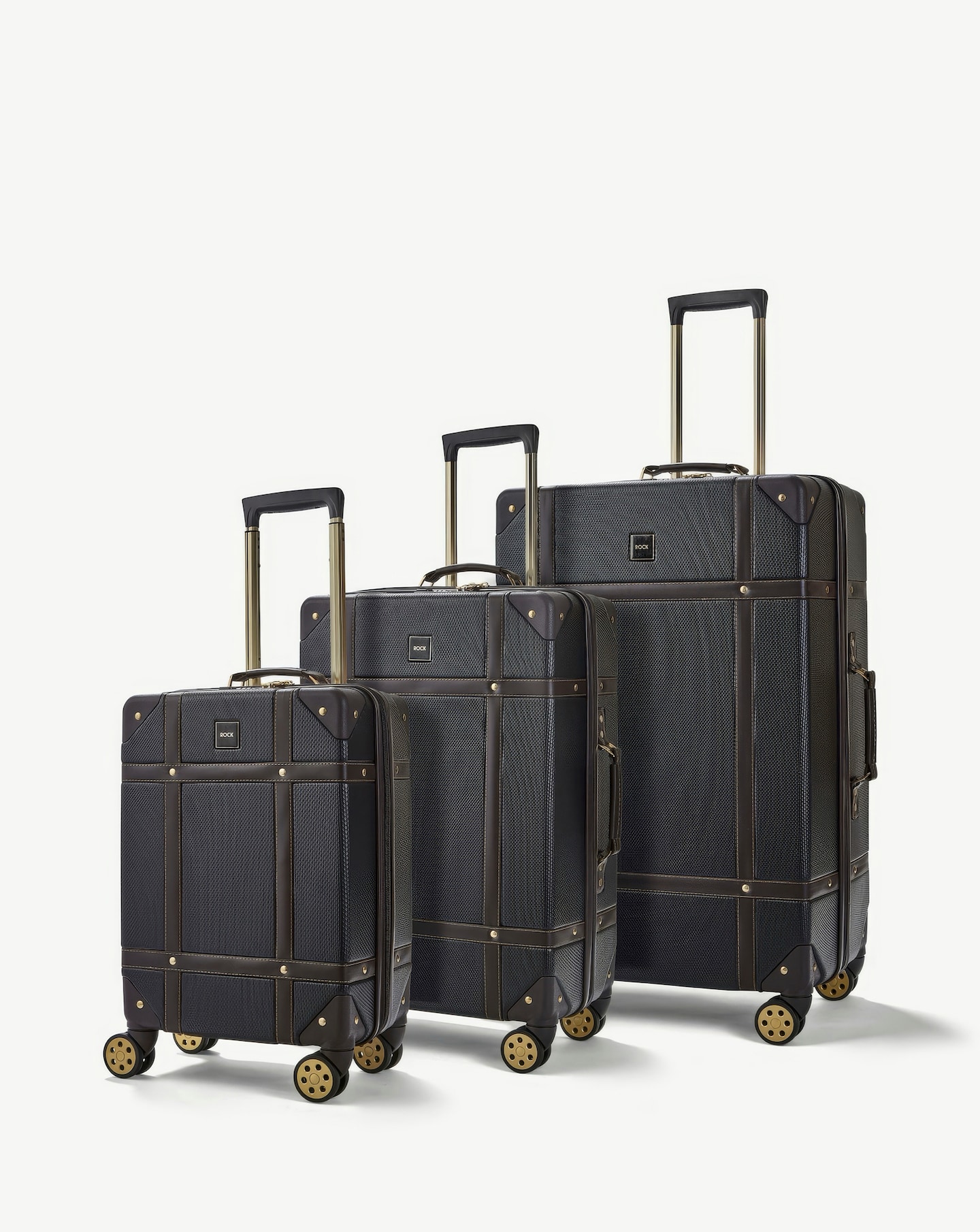 Rock Vintage 3pc Suitcase Set