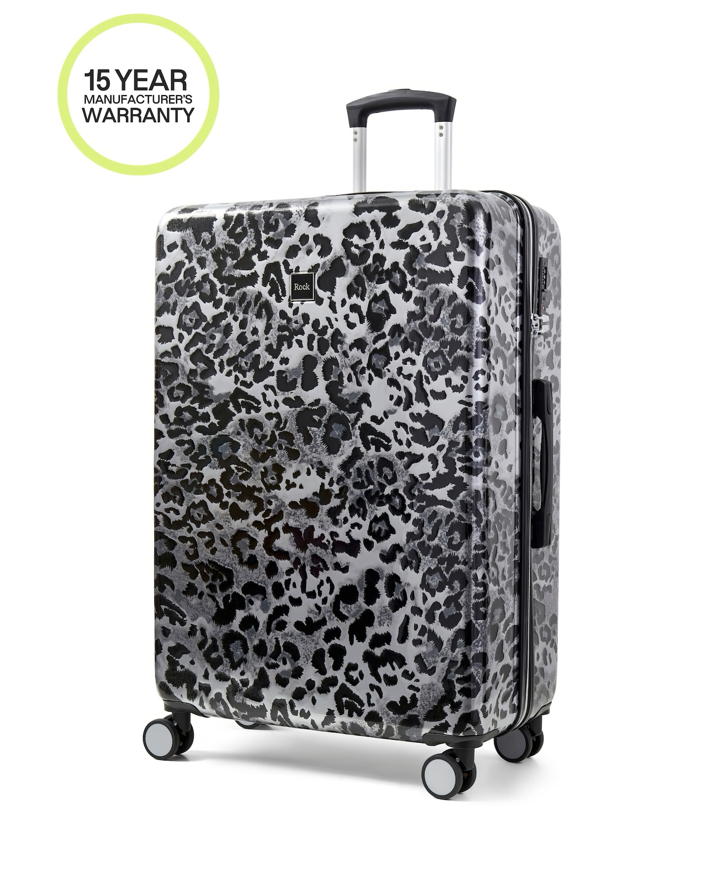New In - Rock Savannah Leopard Large Suitcase