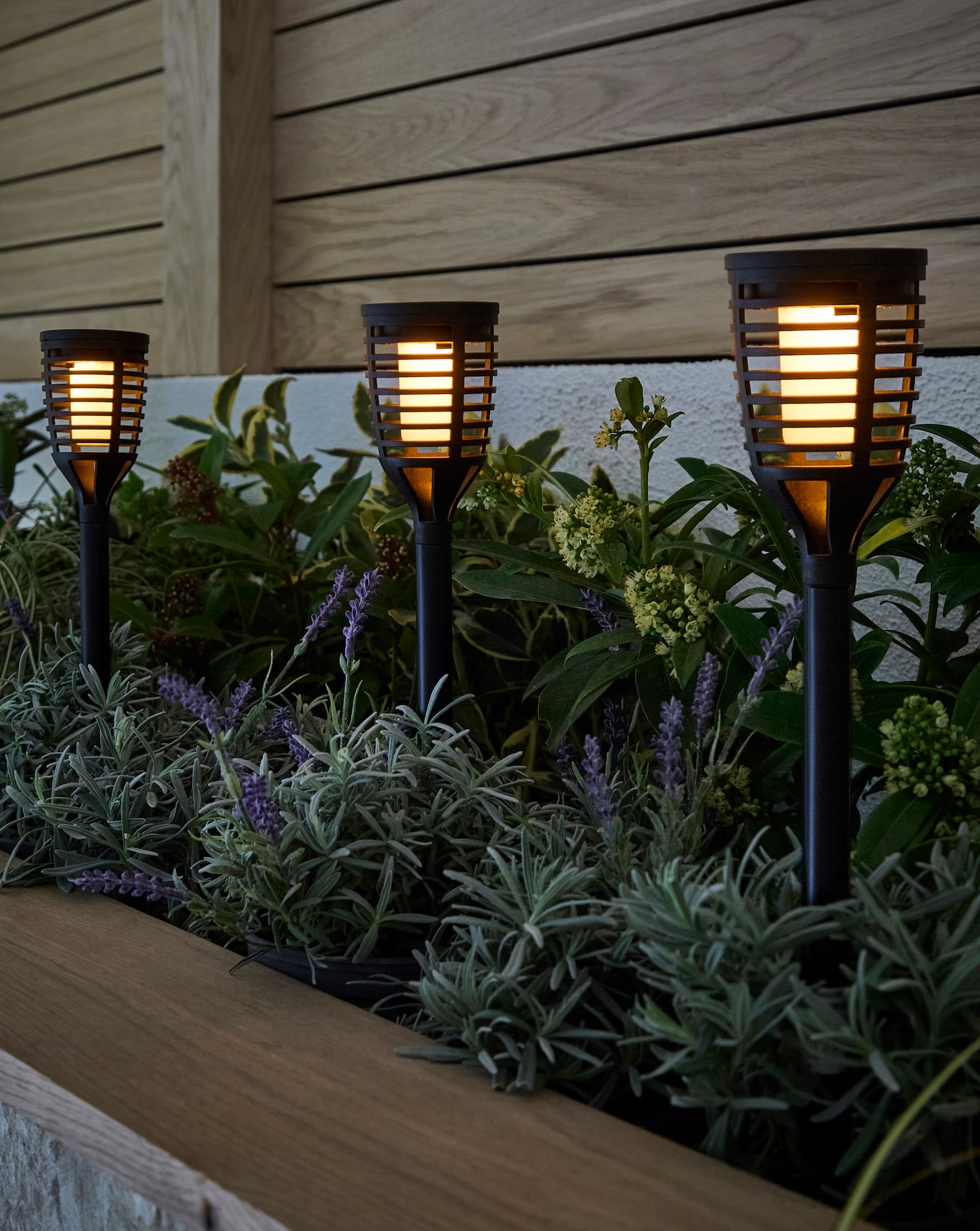 New In - Black Flame Effect Solar Stake Lights