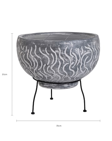 Charles Bentley SNUG Toledo Clay BBQ Firepit with Grill