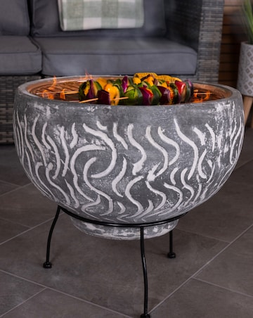 Charles Bentley SNUG Toledo Clay BBQ Firepit with Grill