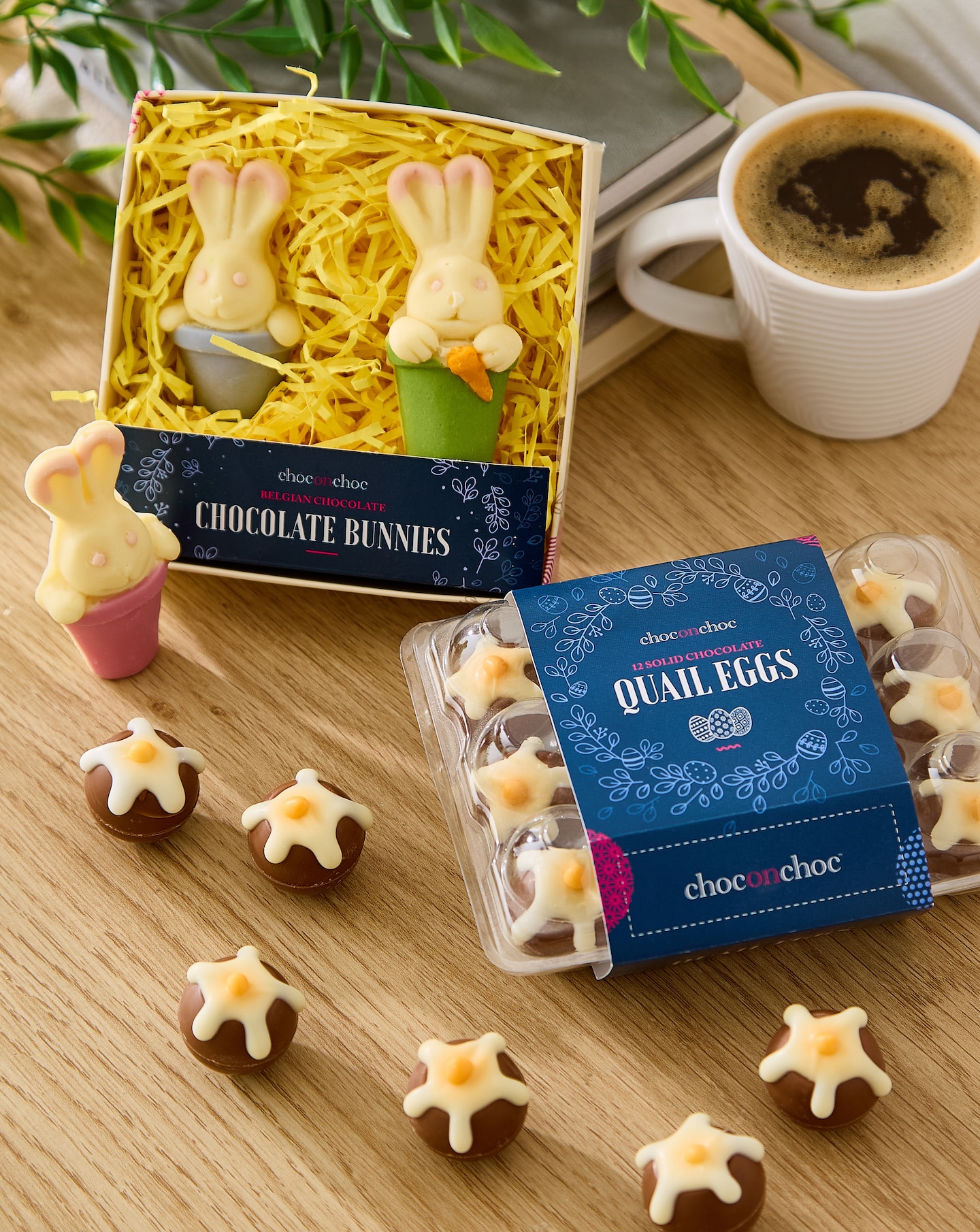 New In - Choc on Egg & 3 Chocolate Bunnies