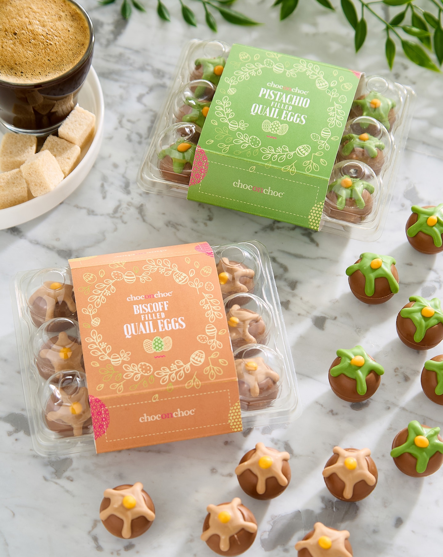 New In - Choc on Biscoff & Pistachio Eggs