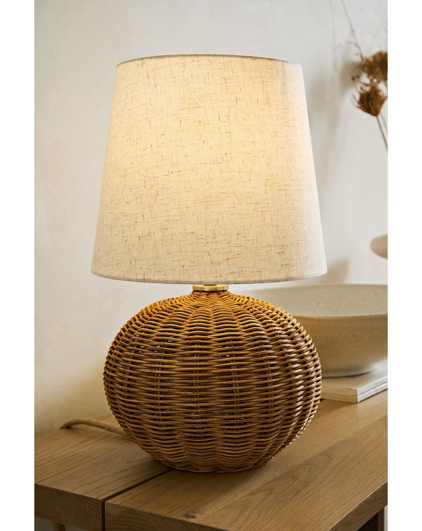 New In - Henrietta Wicker Base Table Lamp