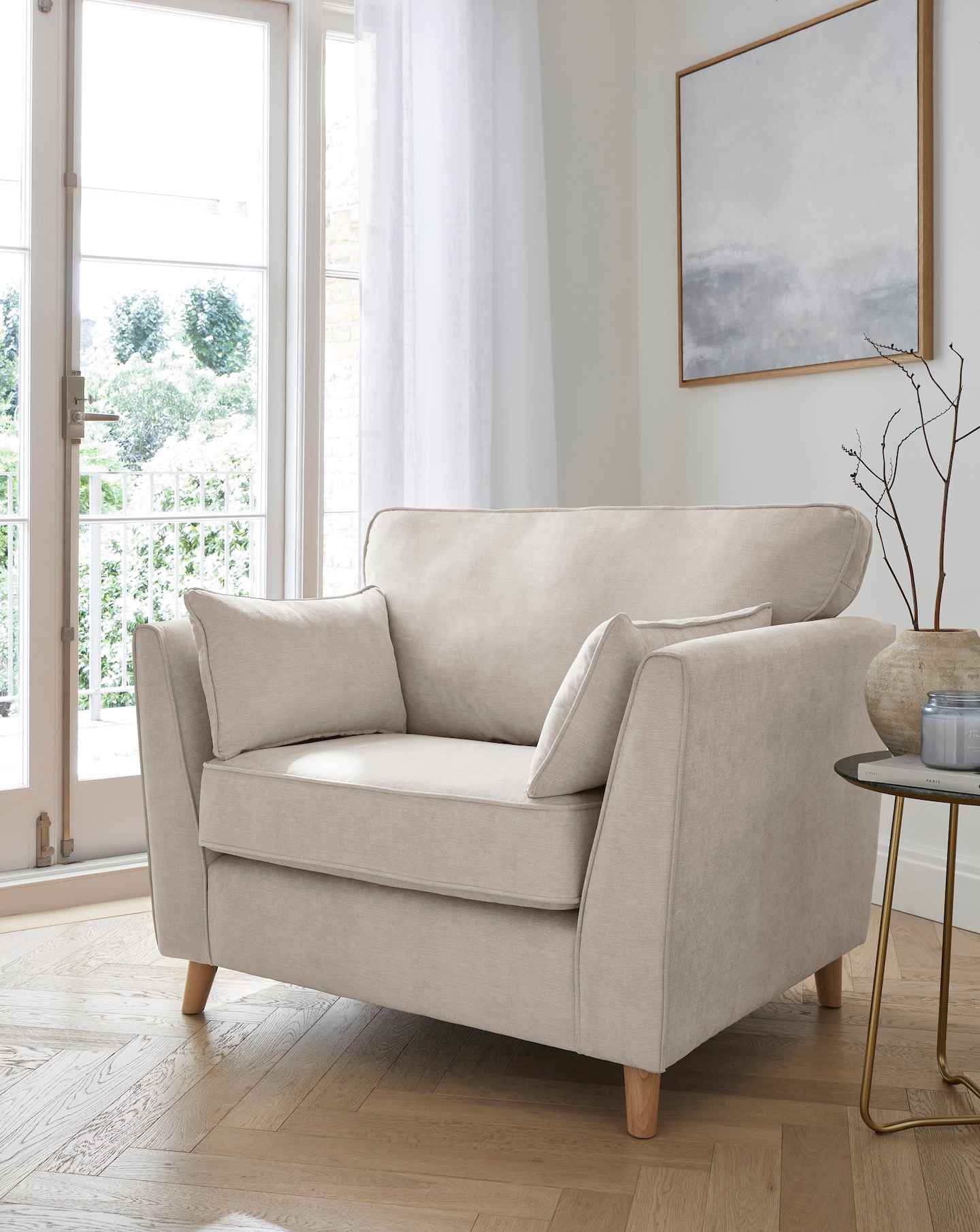 New In - McKenzie Chenille Snuggle Chair