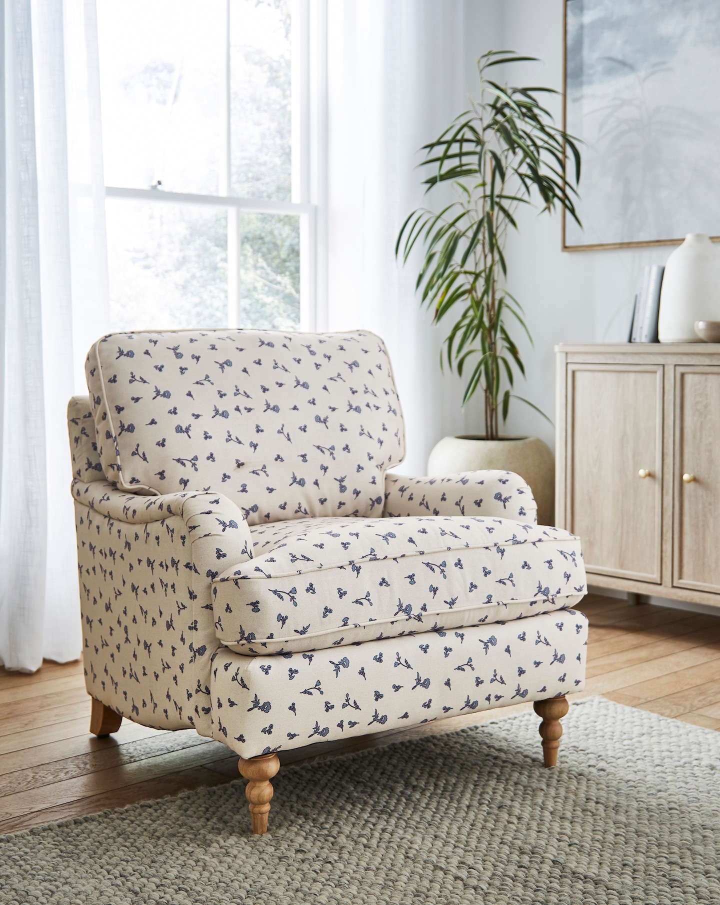 New In - Wisteria Floral Armchair