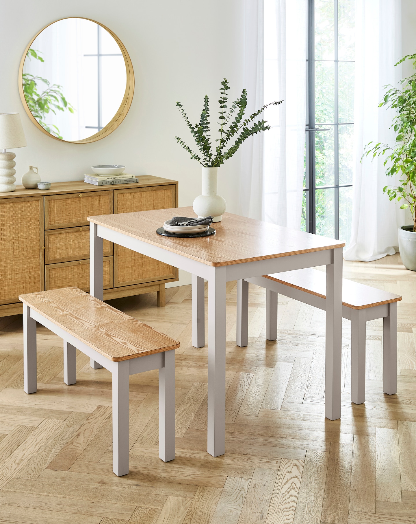 Delilah Compact Dining bench Set
