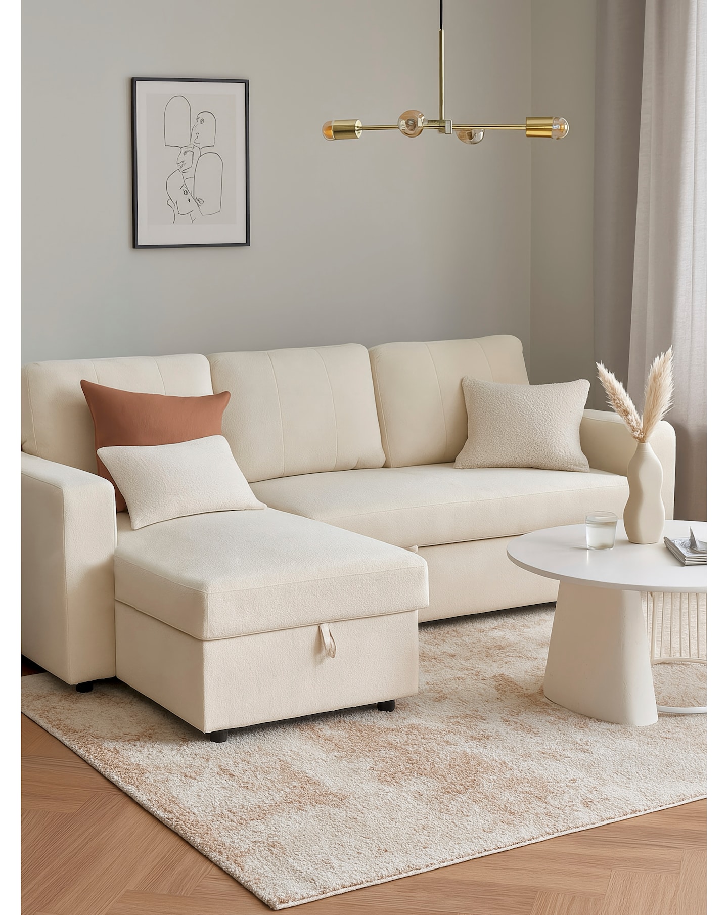 New In - Aspire Nexis Left Corner Sofa Bed