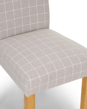 Ava Pair of Checked Dining Chairs