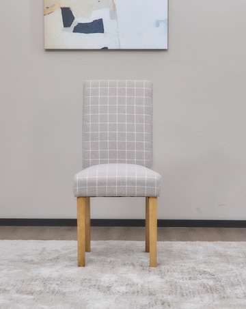 Ava Pair of Checked Dining Chairs