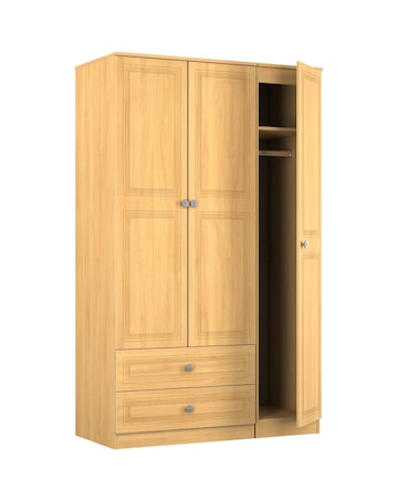 Richmond Triple Wardrobe with 2 Drawers