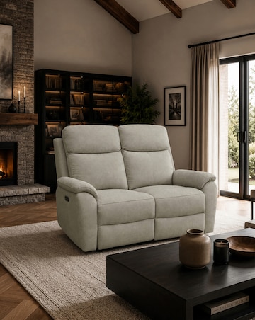 Aspire Kingsmere Fabric Power Recliner 2 seater sofa