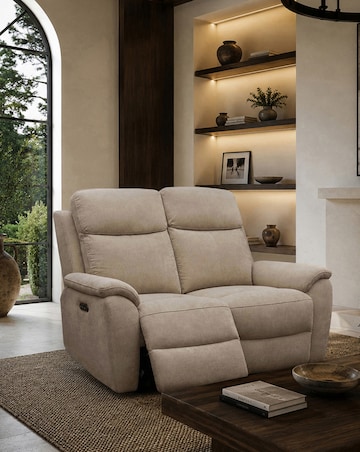 Aspire Kingsmere Fabric Power Recliner 2 seater sofa