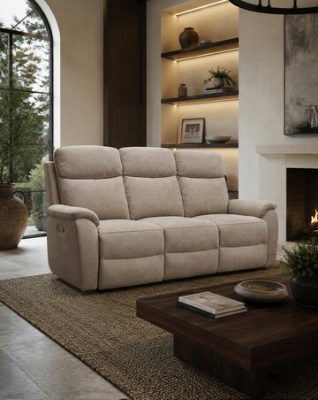 Aspire Kingsmere Fabric Power Recliner 3 seater sofa