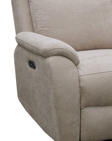 Aspire Kingsmere Fabric Power Recliner 3 seater sofa