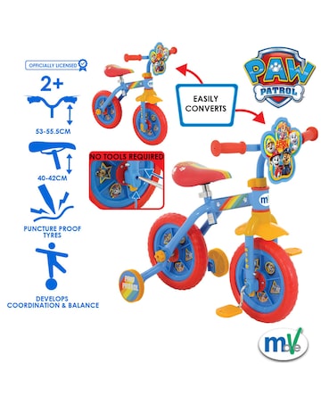 Paw Patrol 2 In 1 Training Bike