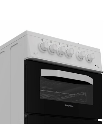Hotpoint HTG5GCW 50cm Gas Twin Cooker - White