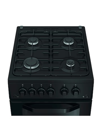 Hotpoint HTG5GCB 50cm Gas Twin Cooker - Black