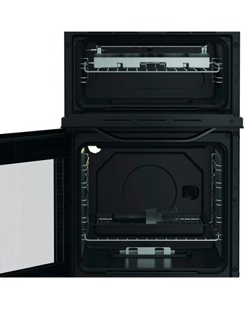 Hotpoint HTG5GCB 50cm Gas Twin Cooker - Black