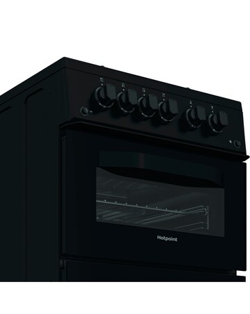 Hotpoint HTG5GCB 50cm Gas Twin Cooker - Black