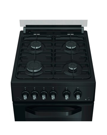 Hotpoint HDG5GCB 50cm Gas Double Cooker - Black