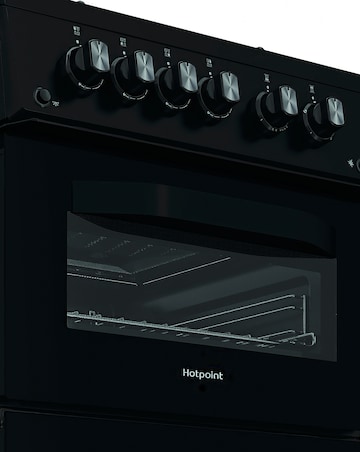 Hotpoint HDG5GCB 50cm Gas Double Cooker - Black