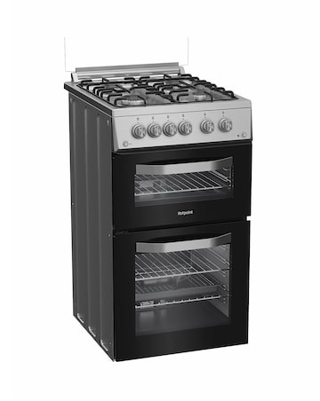 Hotpoint HDG5GCX 50cm Gas Double Cooker - Stainless Steel