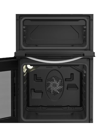 Indesit ITE5VMW 50cm Electric Twin Cooker with Ceramic Hob - White