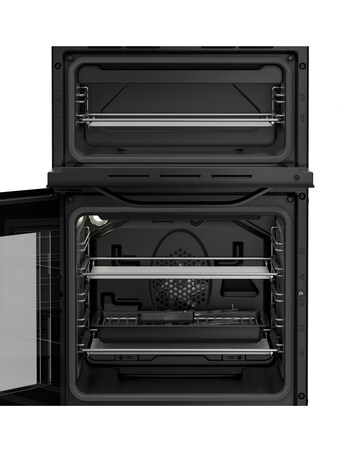 Hotpoint HTE5VCB 50cm Electric Twin Cooker with Ceramic Hob - Black