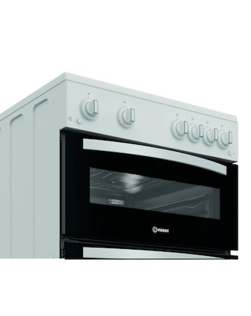 Indesit ITG6GW 60cm Gas Twin Cooker - White