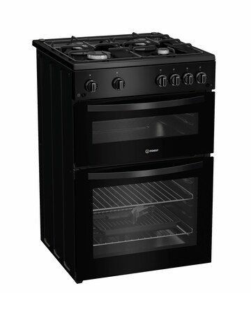 Indesit ITG6GB 60cm Gas Twin Cooker - Black