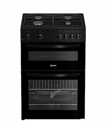 Indesit ITG6GB 60cm Gas Twin Cooker - Black