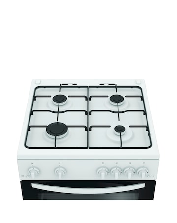 Indesit IDG6GW 60cm Gas Double Cooker - White